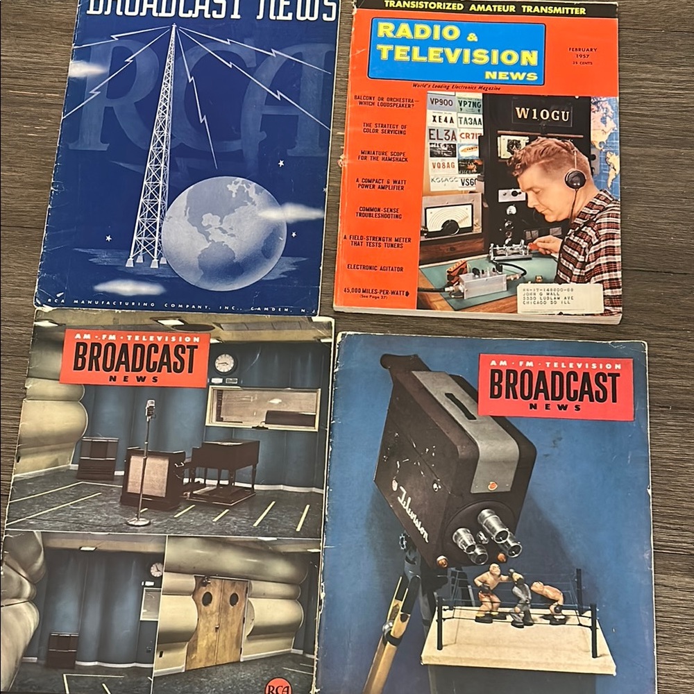 Vintage Broadcast News Magazines Collection 4 periodicals 1930’s - 1950’s rare